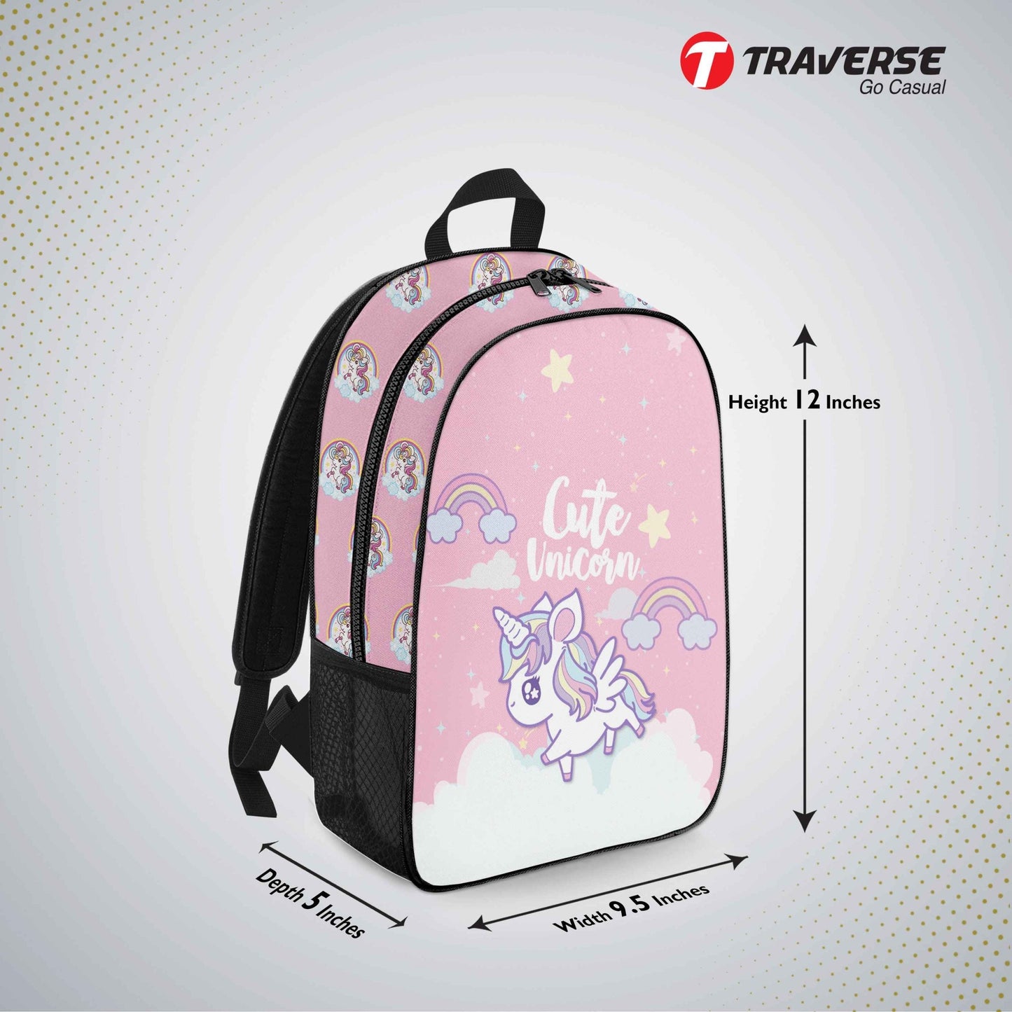 Kids Bag- Unicorn , Backpack for Kindergarten (KG), Pre-school classes. Allover printed