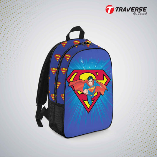 Kids Bag- Superman , Backpack for Kindergarten (KG), Pre-school classes. Allover printed