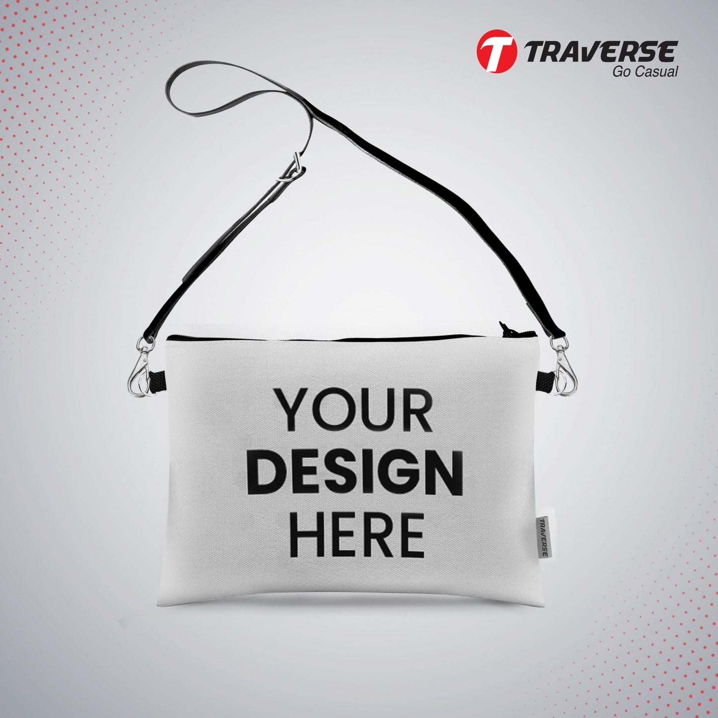 Customized - Pouch (Digitally printed on Cloth) with shoulder strap