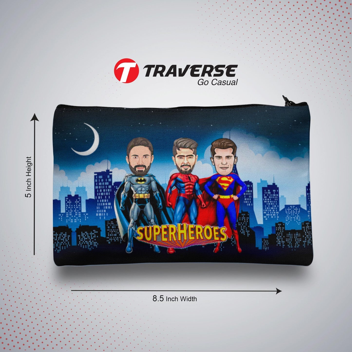 Super Heros Pencil Pouch (Digitally printed on Cloth)