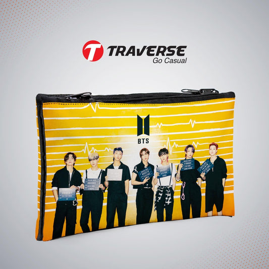 Dual Compartment- BTS pencil pouch (Digitally printed on both sides) by Traverse