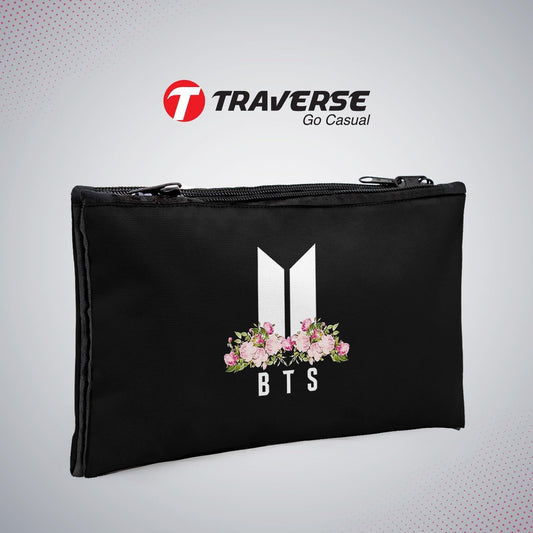 Dual Compartment- BTS pencil pouch (Digitally printed on both sides) by Traverse