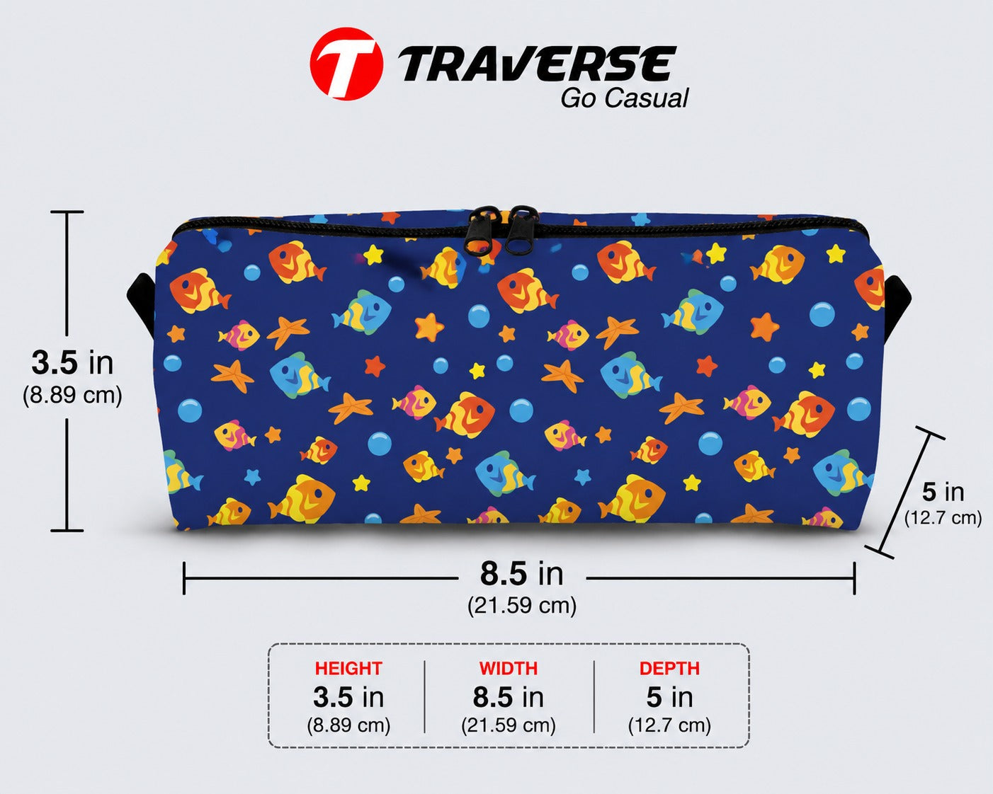 Traverse fishy pencil pouch