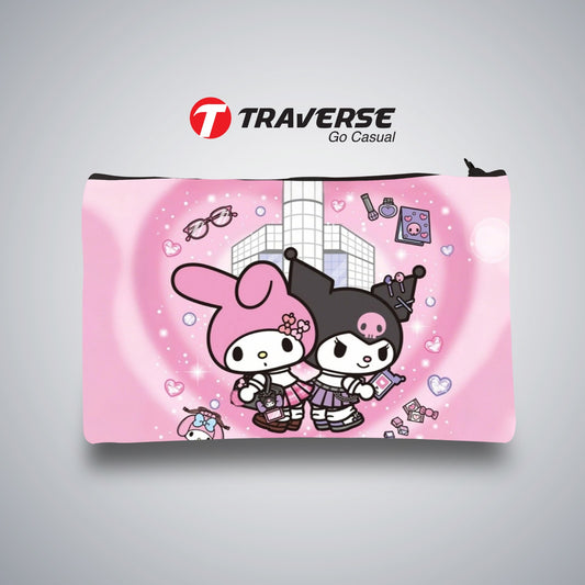 Traverse kuromi and my melody pencil pouch