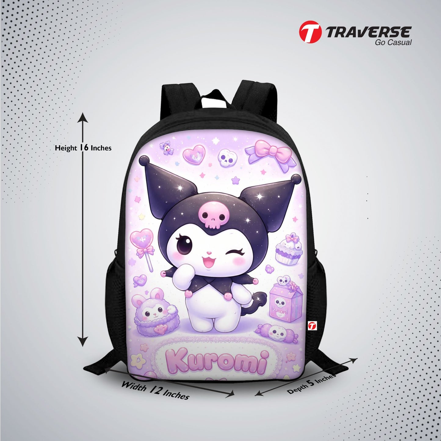 Traverse kuromi bag white coat