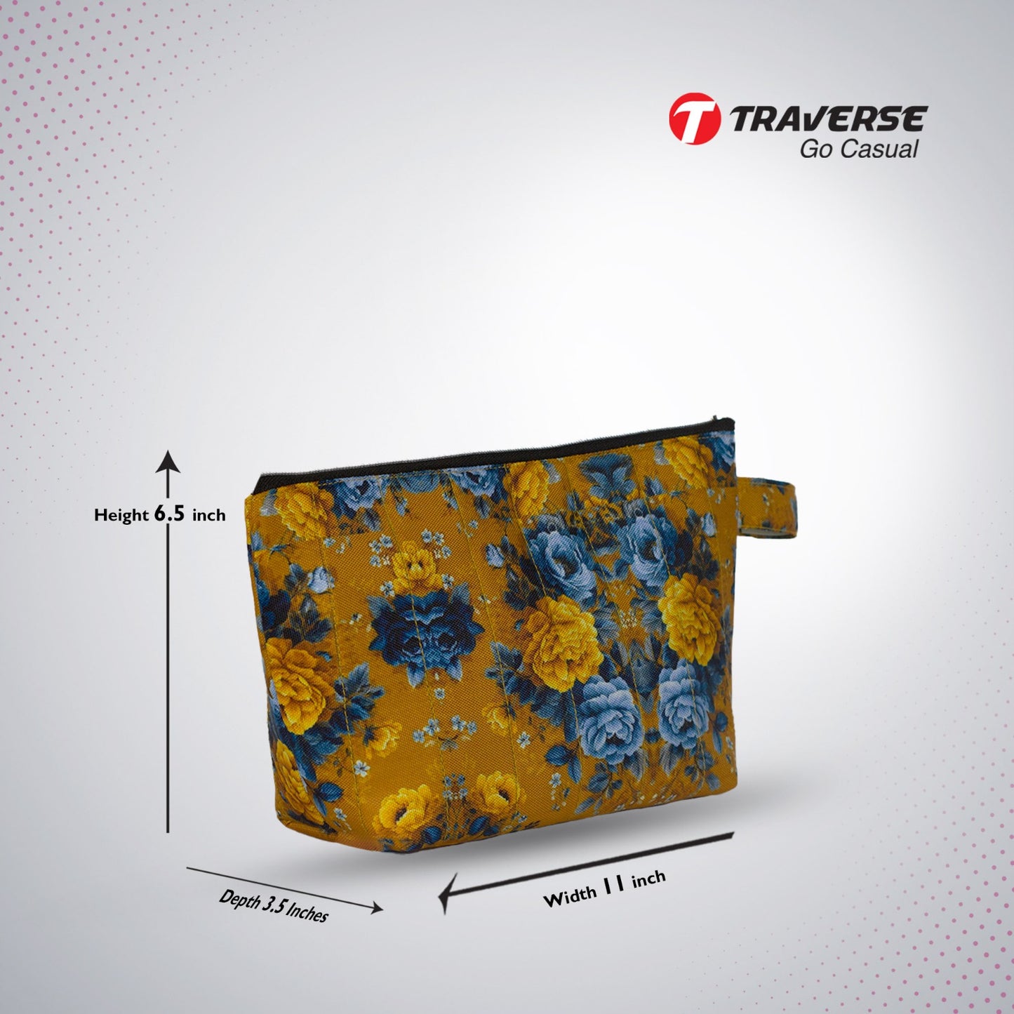 Traverse vibrant makeup pouch