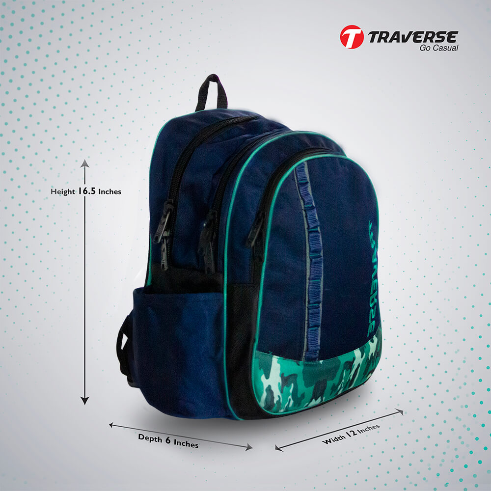 Traverse 2 Zipper Schools Backpack - Suitable for 1 to 3 Class