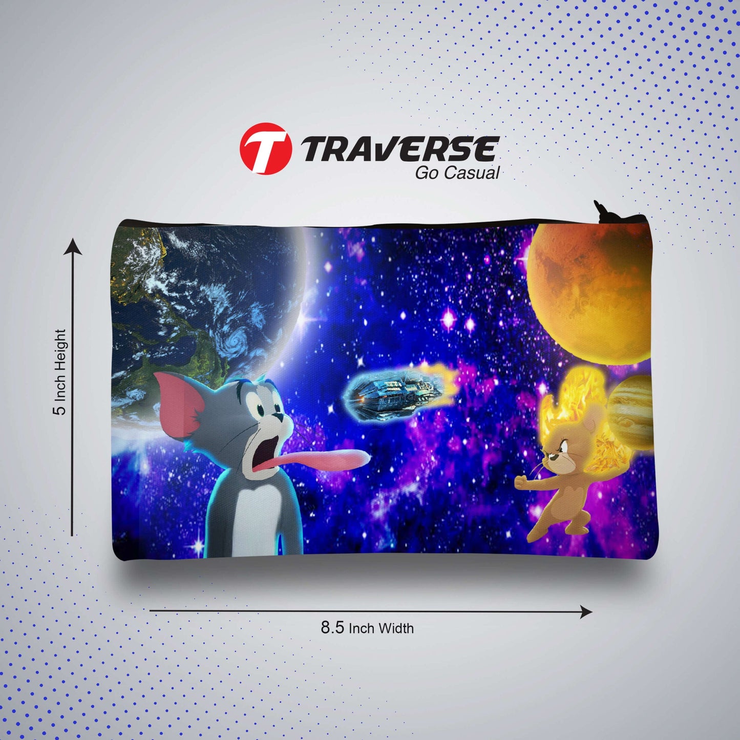 Tom and Jerry Pencil Pouch (Digitally printed on Cloth)