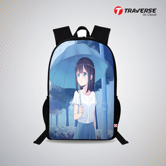 Traverse Cute Girl Bags For Boys & Girls. Digitally printed on Fabric with latest technology. Dual Compartment large backpack