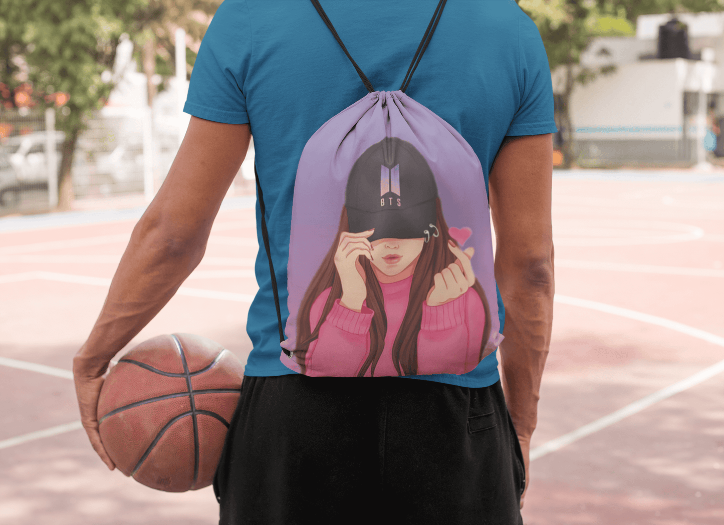 BTS Drawstring Bag - Digitally printed on fabric by Traverse