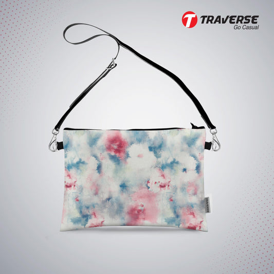 Girl Abstract design - Pouch (Digitally printed on Cloth) with shoulder strap