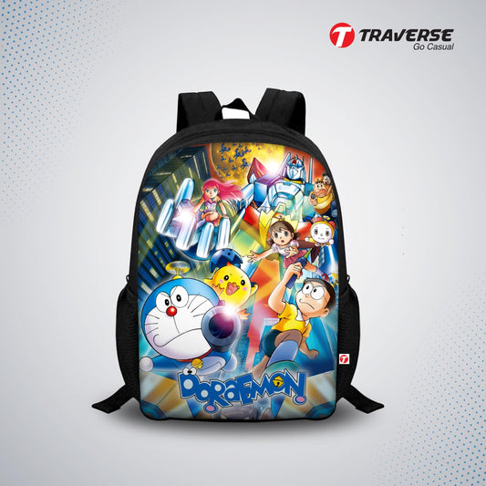 Doraemon Digital Printed Backpack for Class 1 to 3