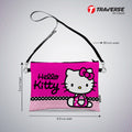 Hello Kitty- Pouch (Digitally printed on Cloth) with shoulder strap