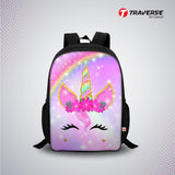 Unicorn Digital Printed Backpack for Class 1 to 3