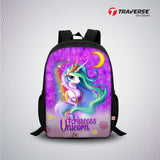 Unicorn Digital Printed Backpack for Class 1 to 3