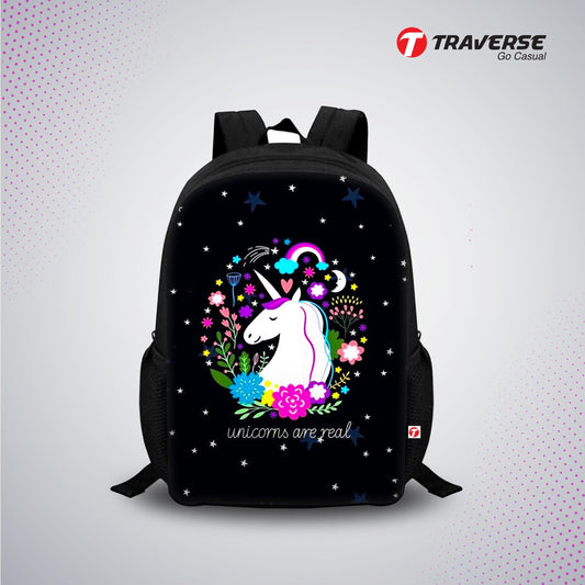 Unicorn Digital Printed Backpack for Class 1 to 3