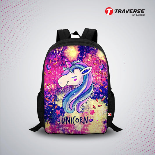 Unicorn Digital Printed Backpack for Class 1 to 3