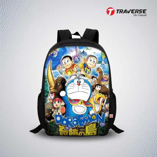 Doraemon Digital Printed Backpack for Class 1 to 3