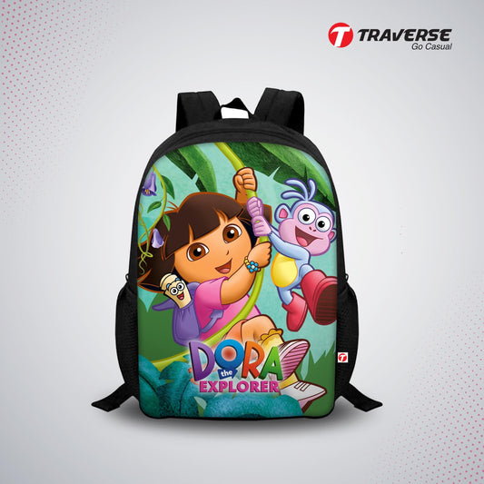 Dora the Explorer Digital Printed Backpack for Class 1 to 3
