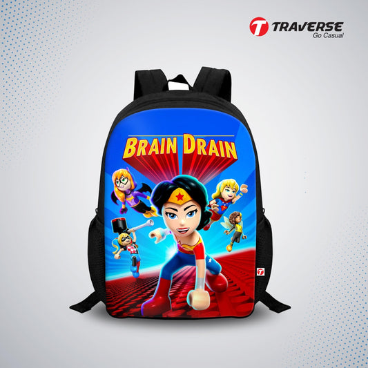 Supergirl Digital Printed Backpack for Class 1 to 3