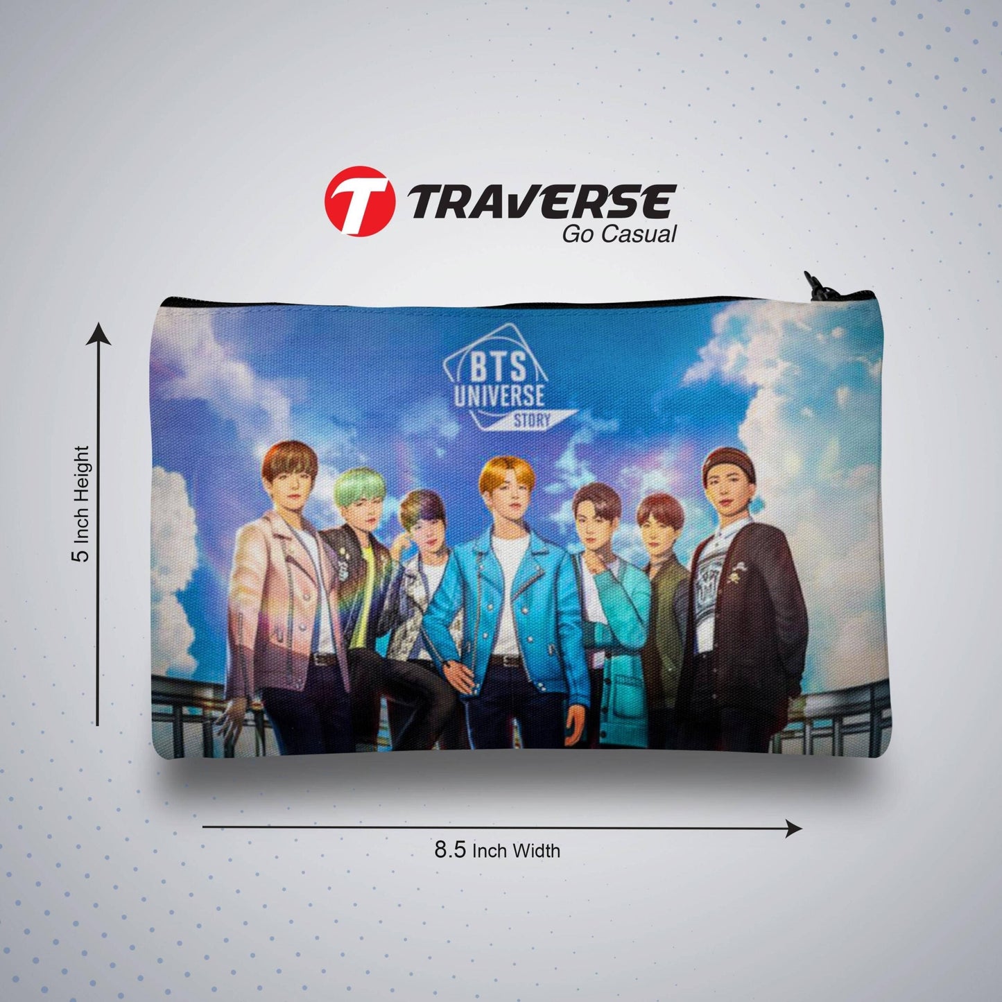 BTS Pencil / Pen  Pouch   (Digitally printed on Cloth)