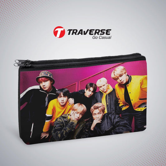 2 Zipper-BTS Pencil Pouch  (Digitally Printed On Both Side) By Traverse