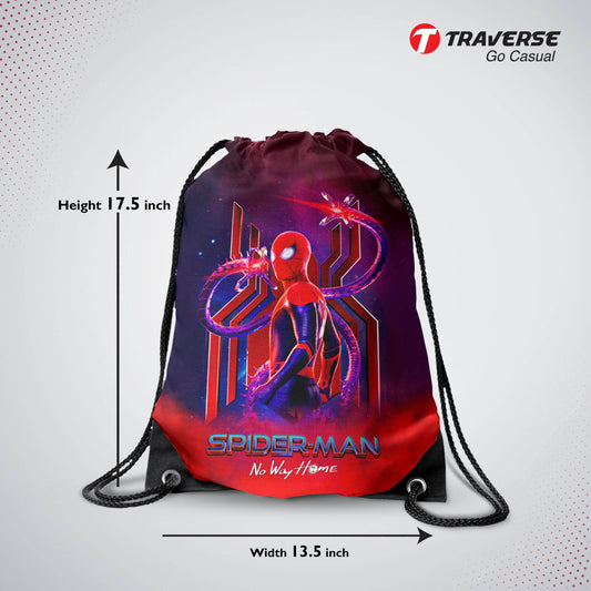 Spiderman No Way Home Digitally Printed Drawstring Bag