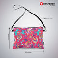 Girl Floral Pouch - ( Digitally printed on Cloth +) With Shoulder Strap.