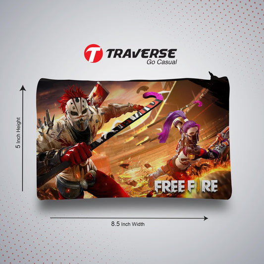 Free Fire Pencil Pouch (Digitally printed on Cloth)