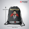 Money Heist Digitally Printed Drawstring Bag