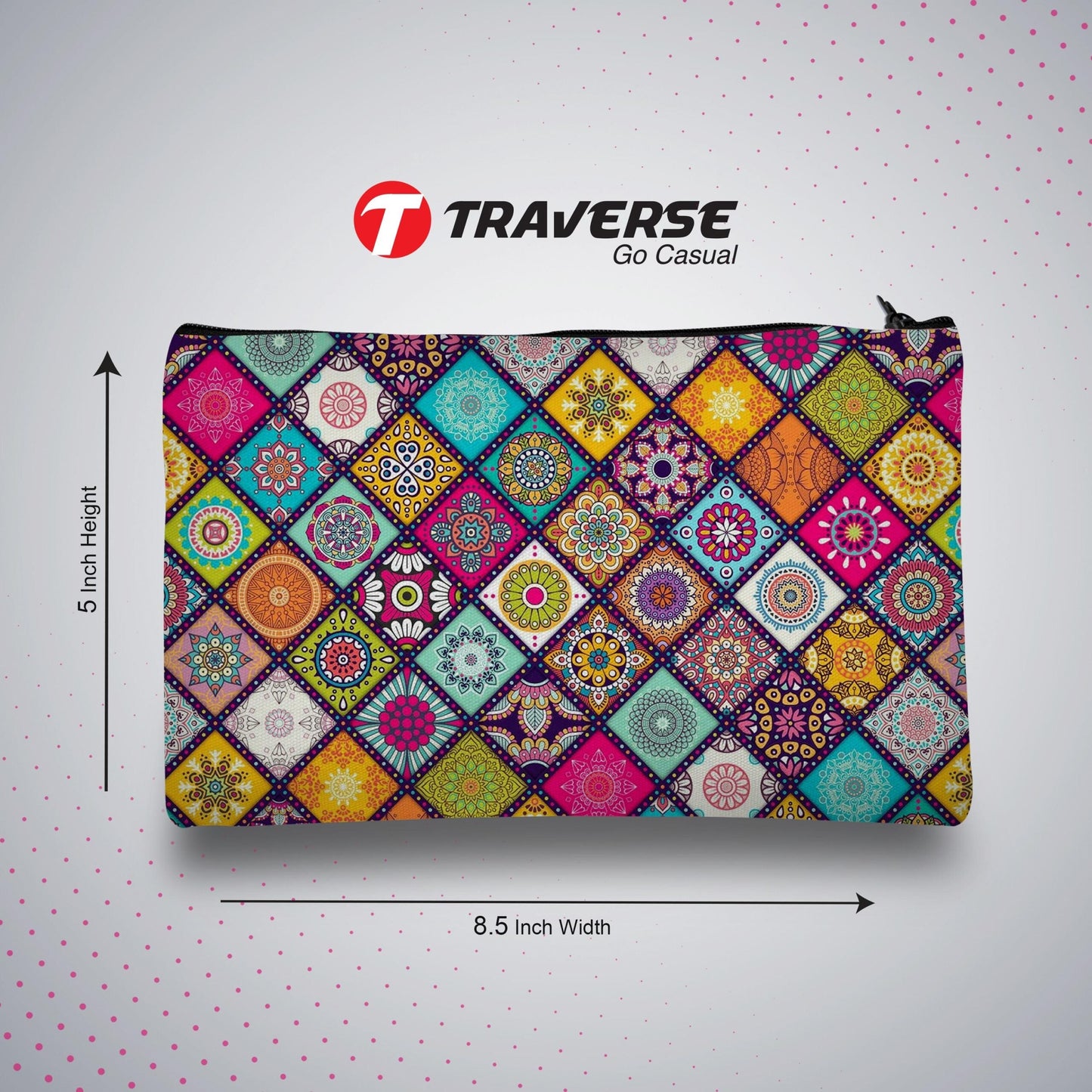 Collage Printed- Pencil Pouch (Digitally printed on Cloth)