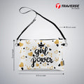 Girl power- Pouch (Digitally printed on Cloth) with shoulder strap