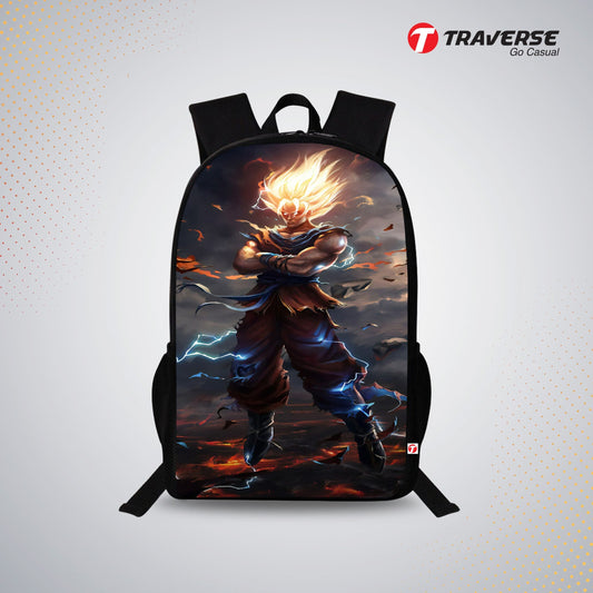Traverse Dragon Ball Bags For Boys & Girls. Digitally printed on Fabric with latest technology. Dual Compartment large backpack