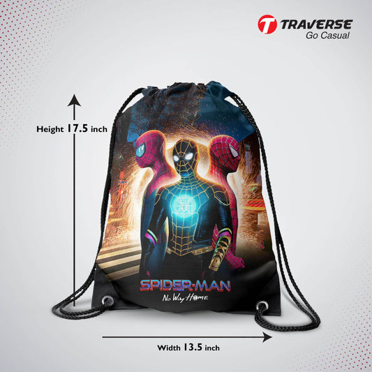 Spiderman No Way Home Digitally Printed Drawstring Bag