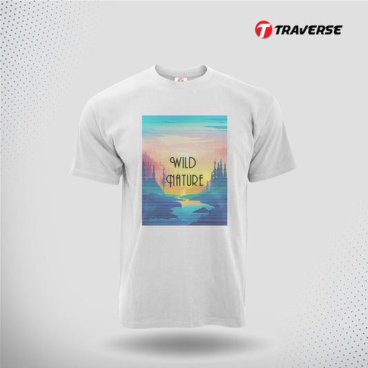 Wild Nature Digitally Printed Fashion T-Shirt for Men by Traverse