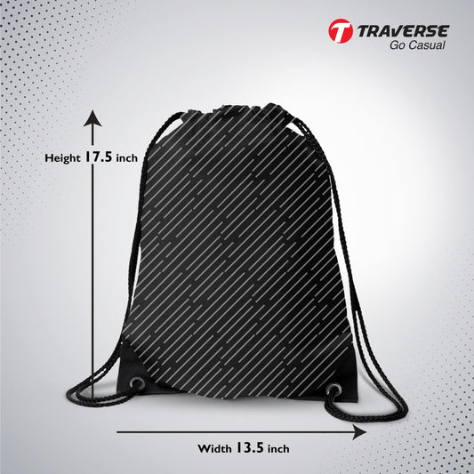 Black Drawstring Bag