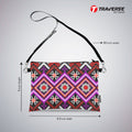 Girl Floral Pouch - (Digitally printed on Cloth) With Shoulder Strap.