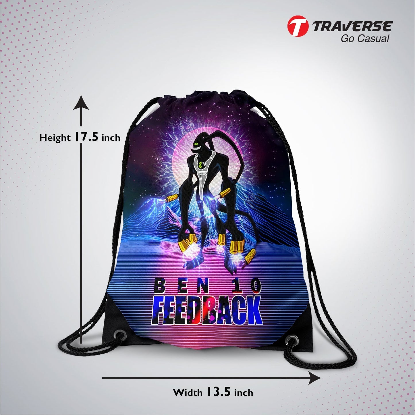 Ben 10 Digitally Printed Drawstring Bag