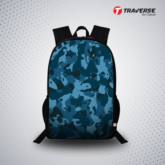 Commando  (Blue tone - Digital printed Backpack)