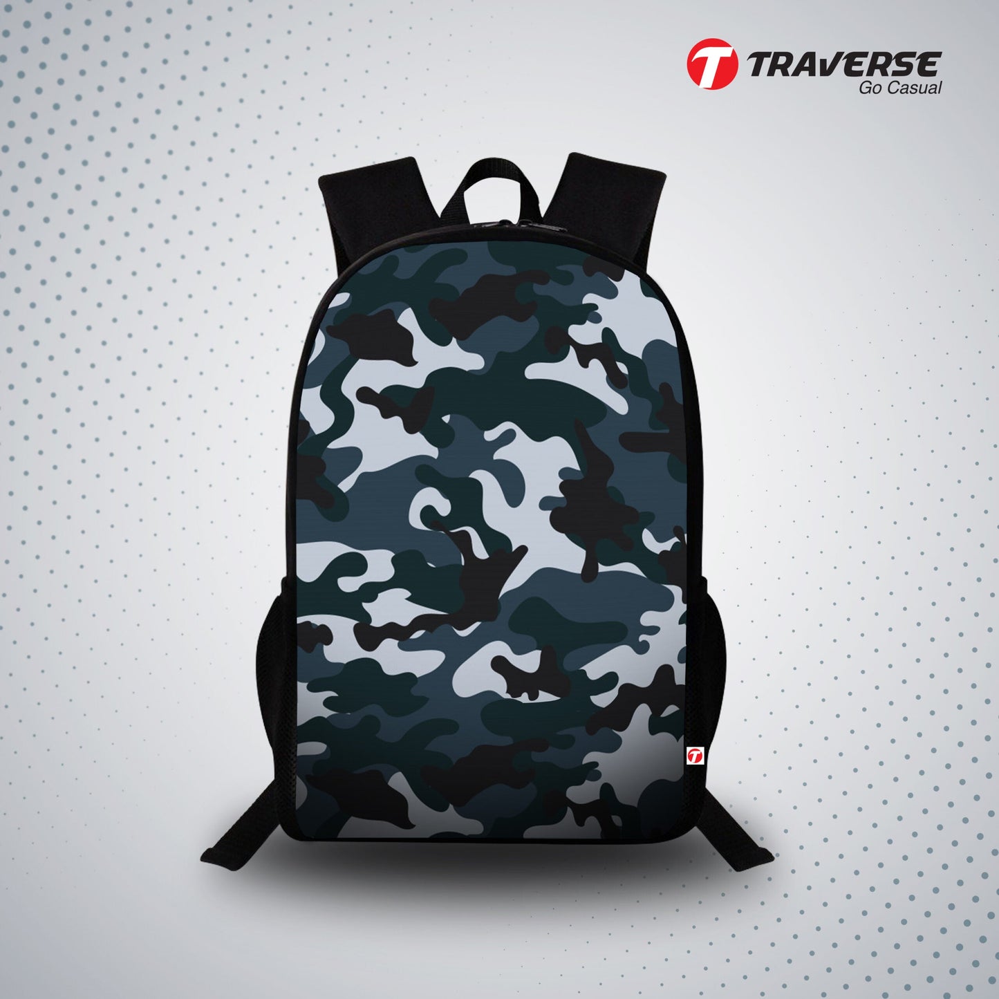 Camouflage (Grey Tone - Digital printed Backpack)