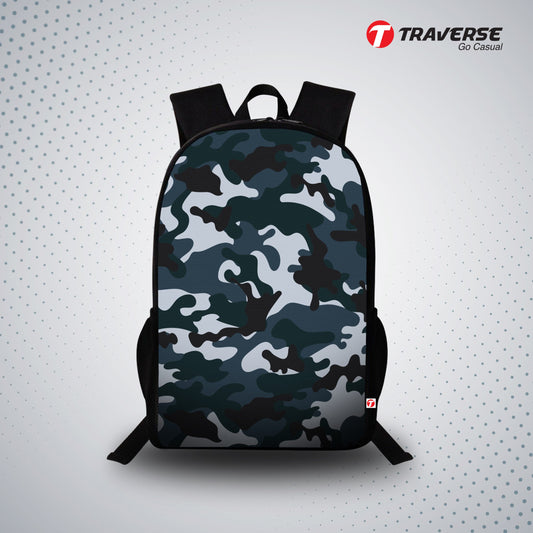 Camouflage (Grey Tone - Digital printed Backpack)