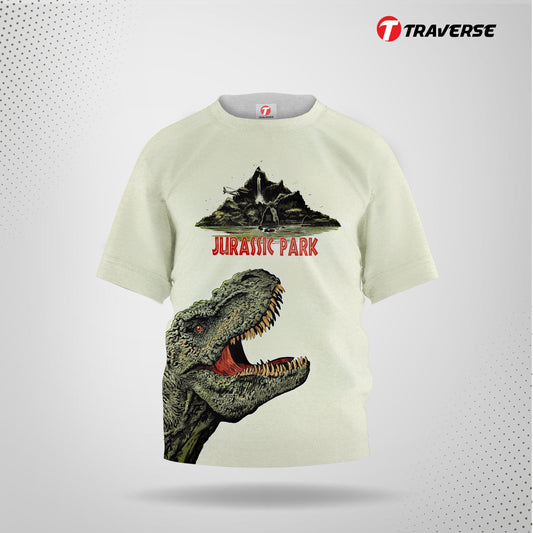 Jurassic World Digitally Printed Fashion T-shirts for Kid's by Traverse