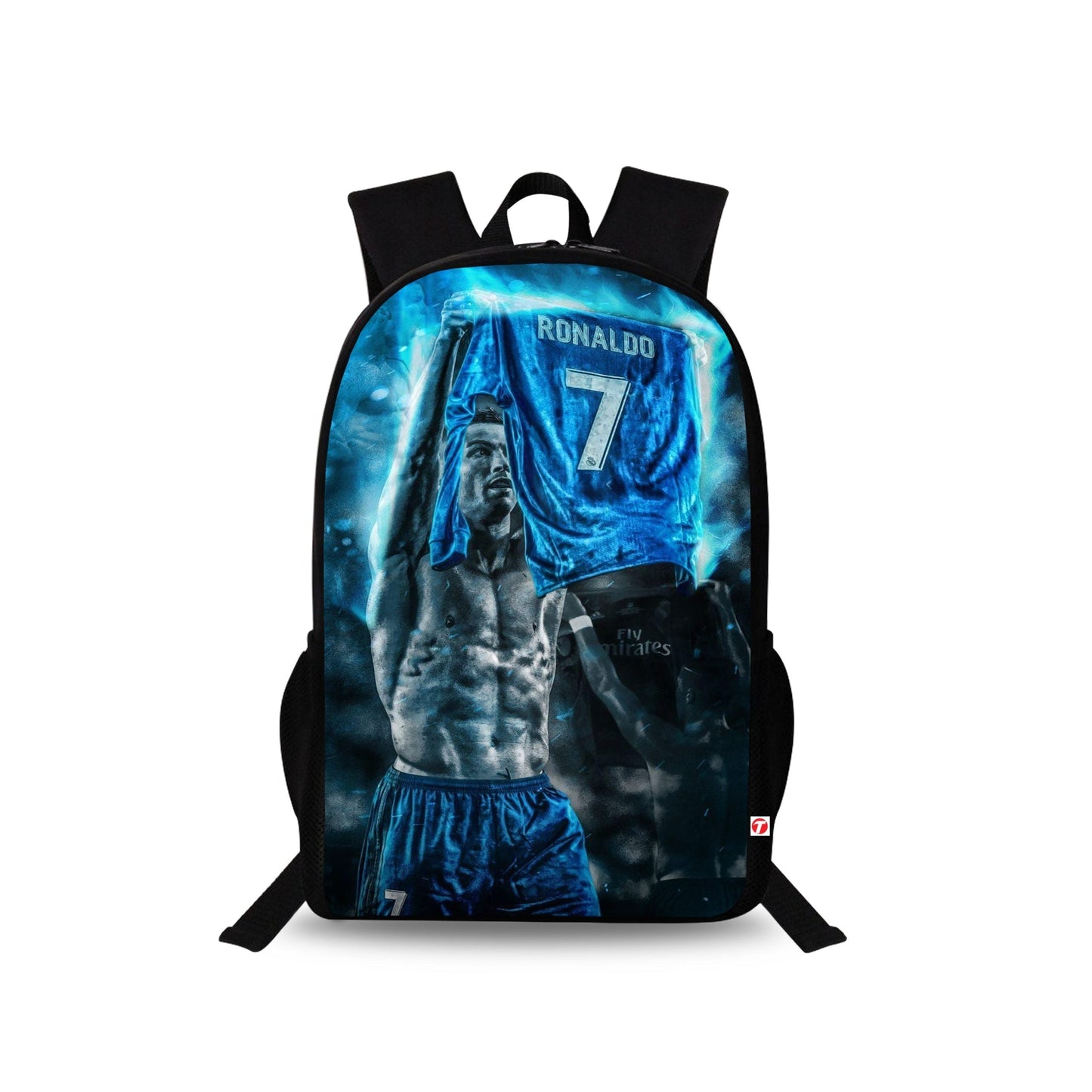 Traverse Ronaldo Body Bags For Boys & Girls. Digitally printed on Fabric with latest technology. Dual Compartment large backpack