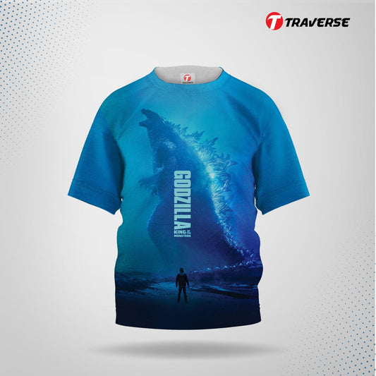 Godzilla Digitally Printed Fashion T-shirts for Kids by Traverse