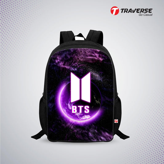 BTS-Kids Bag  (Digital Printed BTS Backpack for Class 1 to 3)