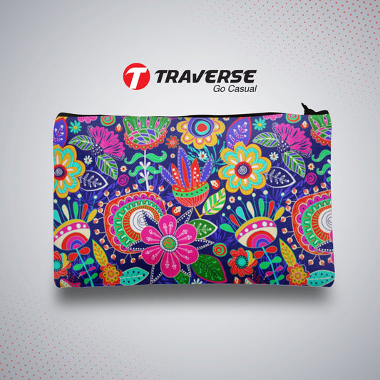 Floral Pencil Pouch For Girls (Digitally printed on Cloth)