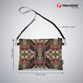 Girl Floral Pouch - (Digitally printed on Cloth) With Shoulder Strap.