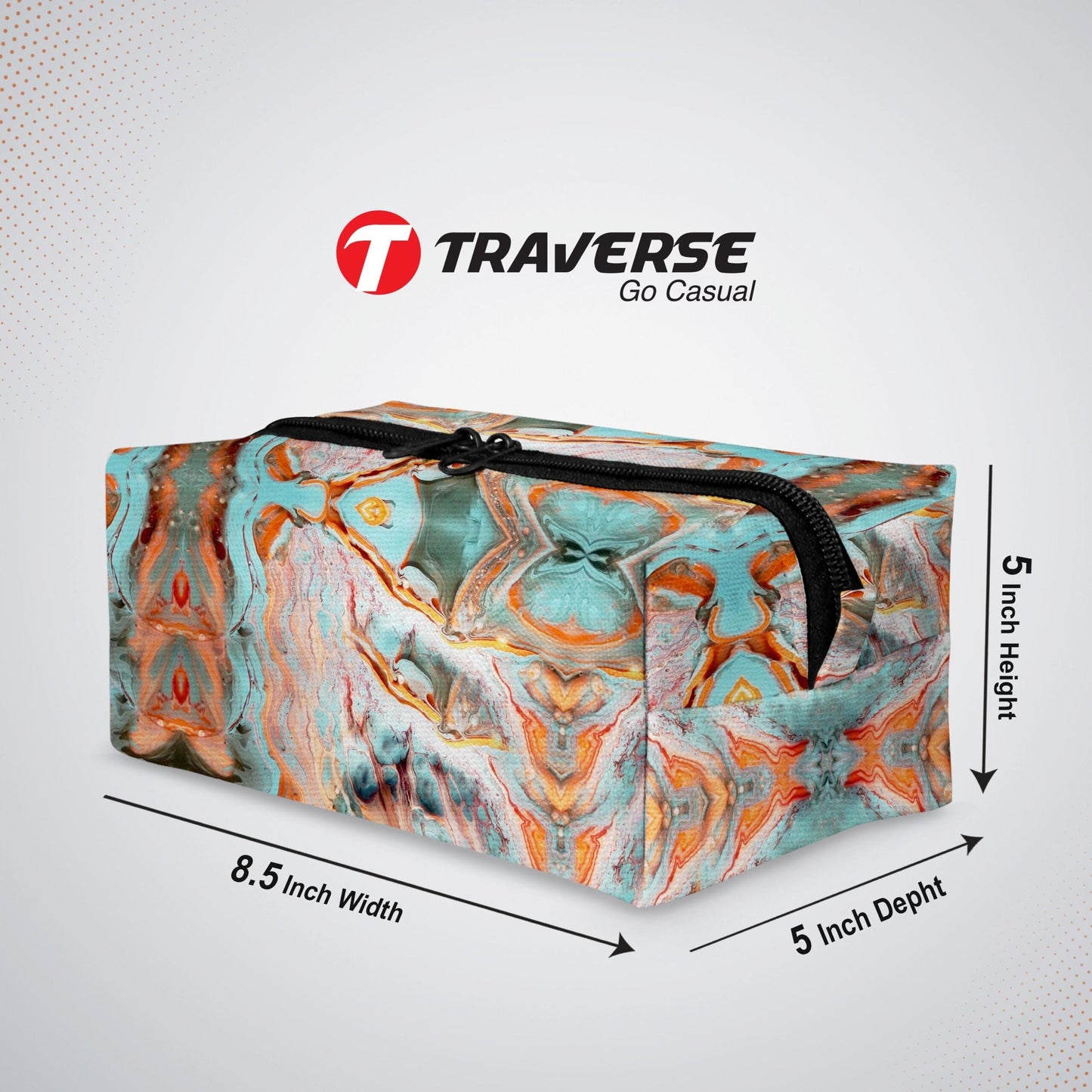 Abstract Box Pouch (Digitally printed on Cloth)