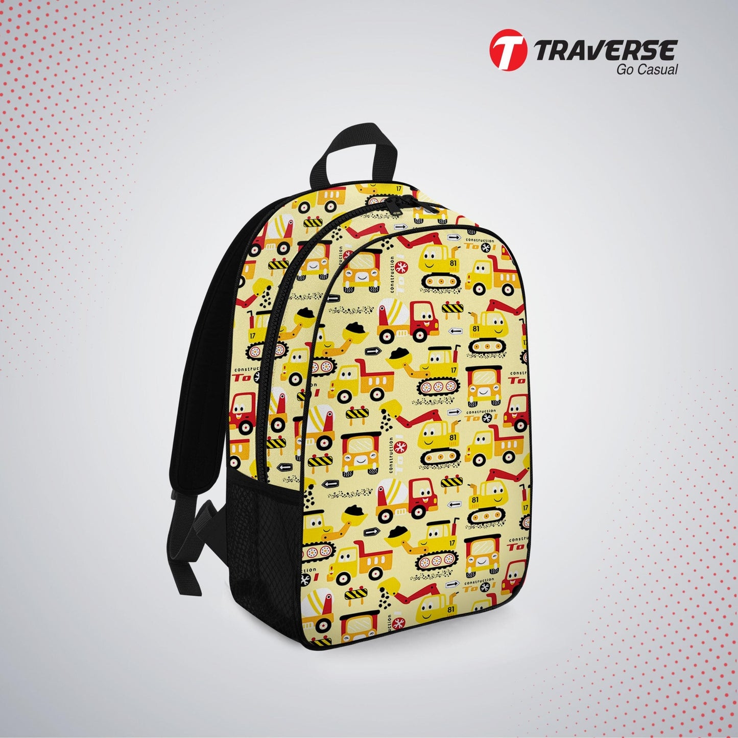 Kids Bag- Cars , Backpack for Kindergarten (KG), Pre-school classes. Allover printed