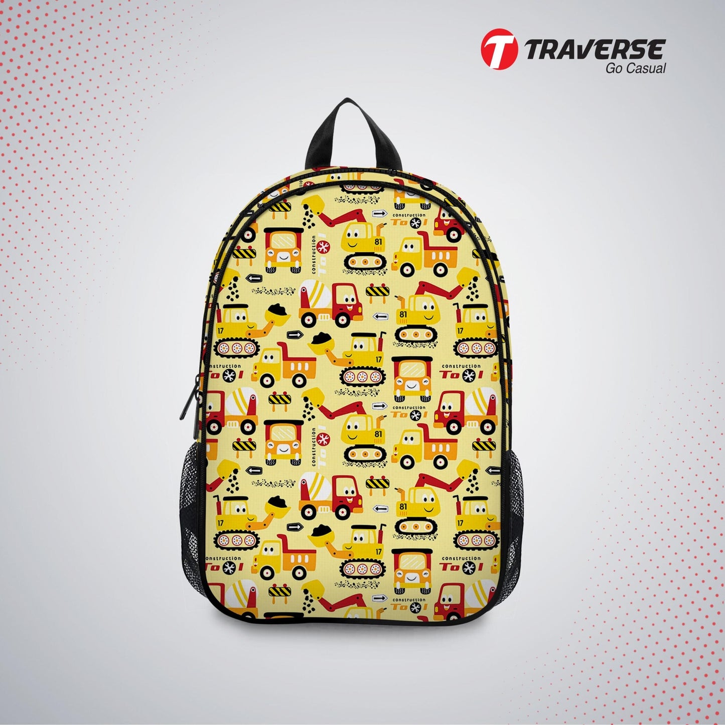 Kids Bag- Cars , Backpack for Kindergarten (KG), Pre-school classes. Allover printed